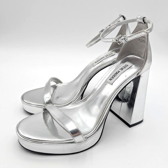 Steve Madden Veronika Platform Chunky Block Heel Sandal Women's Size US8.5 EU39 - Picture 1 of 12